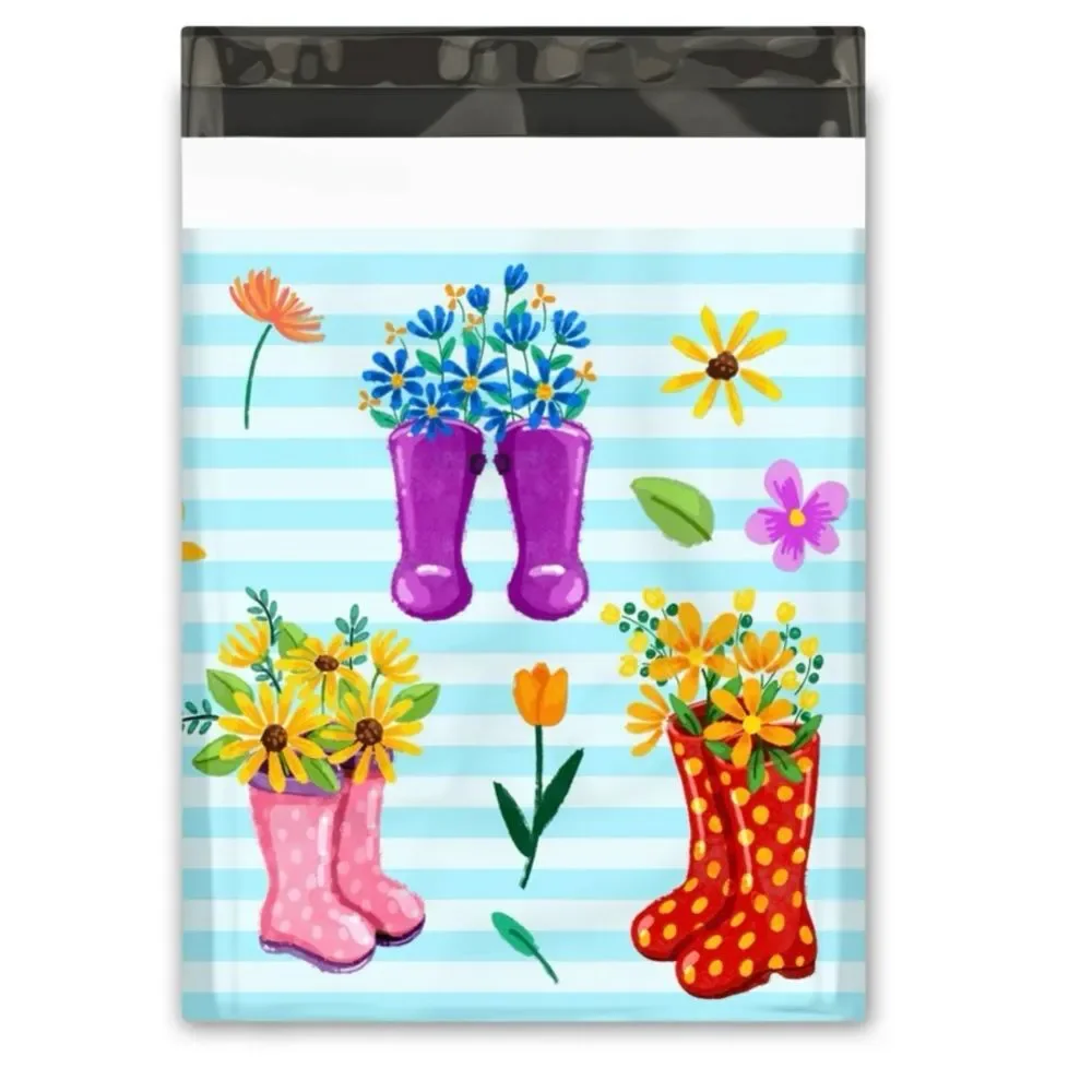 25 CT 10x13 Rubber Boots Poly Mailers Premium Bags